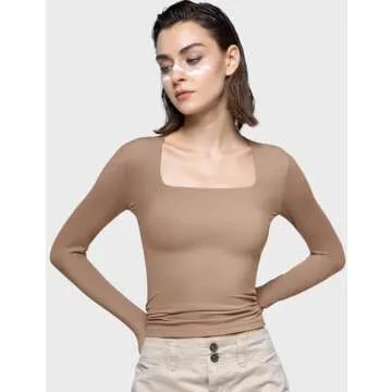 PUMIEY Long Sleeve Shirts for Women - Chic and Comfy Tops