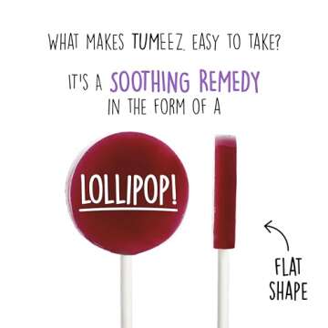 Tumeez Organic Lollipops for Upset Stomach Relief– Variety Pack Perfect for Motion Sickness, Indigestion, Heartburn and More While Tasting Great – Grape & Apple, 2-Pack (10-Count Bags, 20 Total)