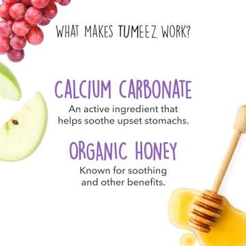 Tumeez Organic Lollipops for Upset Stomach Relief– Variety Pack Perfect for Motion Sickness, Indigestion, Heartburn and More While Tasting Great – Grape & Apple, 2-Pack (10-Count Bags, 20 Total)