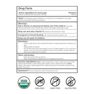 Tumeez Organic Lollipops for Upset Stomach Relief– Variety Pack Perfect for Motion Sickness, Indigestion, Heartburn and More While Tasting Great – Grape & Apple, 2-Pack (10-Count Bags, 20 Total)