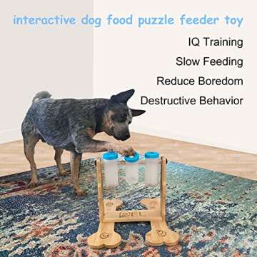 Dog Food Puzzle Toys, Interactive Dog Toys for Dogs IQ Training and Mental Stimulation, Three Adjust...