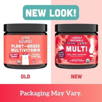 Llama Naturals Chewable Fruit Gummy Vitamins for Kids