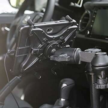 RAM Mounts RAM-HOL-UN9U X-Grip Universal Holder for 9"-11" Tablets Compatible with RAM B 1" and C 1.5" Size Round Ball Bases