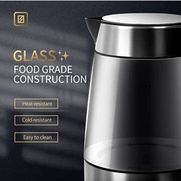 Taylor Swoden Glass Electric Water Kettle for Tea & Coffee