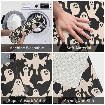 Cute Non-Slip Halloween Bathroom Rug for Home Use