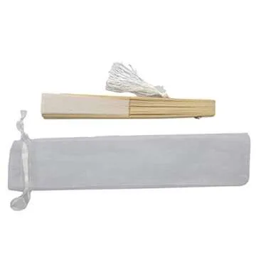 Stylish Pack of 10 Fabric Handheld Fans with Tassels
