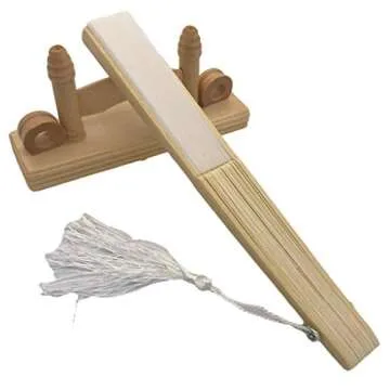 Stylish Pack of 10 Fabric Handheld Fans with Tassels