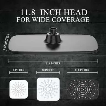 Veken High Pressure Rain Shower Head Combo - Elegant Upgrade