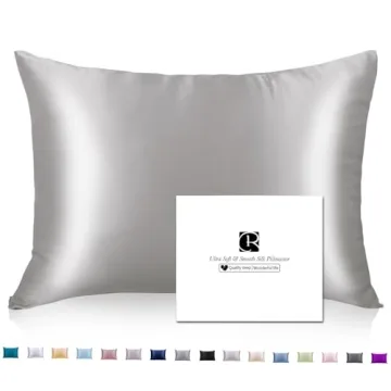 Ravmix Silk Pillowcase 21Momme Cooling with Hidden Zipper Standard Size 20×26