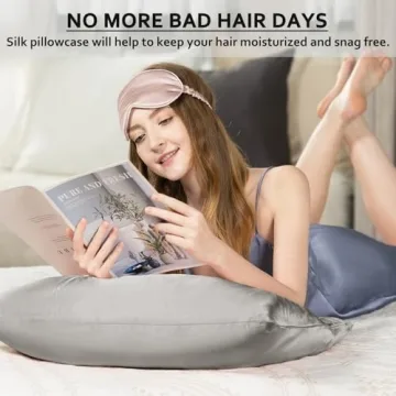 Ravmix Silk Pillowcase for Hair and Skin Soft Luxury