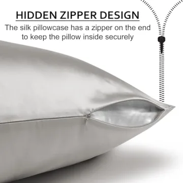 Ravmix Silk Pillowcase for Hair and Skin Soft Luxury