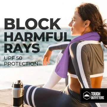 Tough Outdoors Cooling Towels (38.5"x12") - Cooling Towels for Neck & Face, Cooling Neck Wraps - Ice Towel & Sweat Rag for Camping, Gym, Yoga & Sports