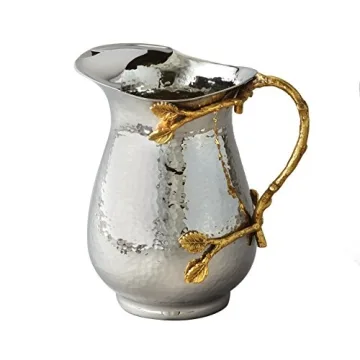 Elegance Golden Vine Pitcher, 1.5 Quart, Silver/Gold