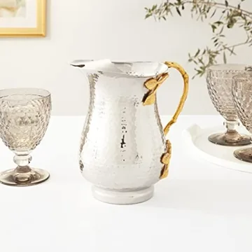 Elegant Golden Vine Pitcher by Michael Aram for Home