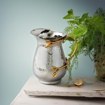 Elegant Golden Vine Pitcher by Michael Aram for Home