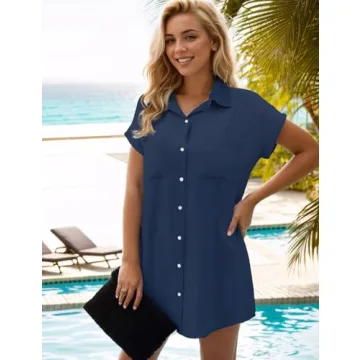 Zilcremo Denim Dress - Stylish Casual Shirt Dress for Women