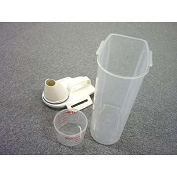Asvel 7509 Rice Container Bin with Pour Spout Plastic Clear 2KG