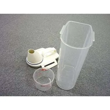 Asvel 7509 Rice Container Bin with Pour Spout Plastic Clear 2KG