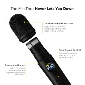 Bowens Wireless Karaoke Microphone System with Echo Control