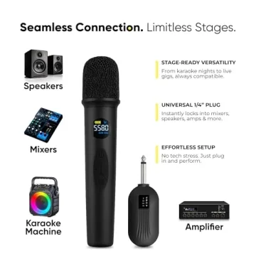 Bowens Wireless Karaoke Microphone System with Echo Control