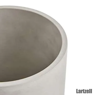 Lartzell Plant Pots, 6.7 Inch Planters for Indoor Plants, Grey Cement Flower Pot with Drain Hole, Modern Concrete Planters for Home Office & Outdoor Decor