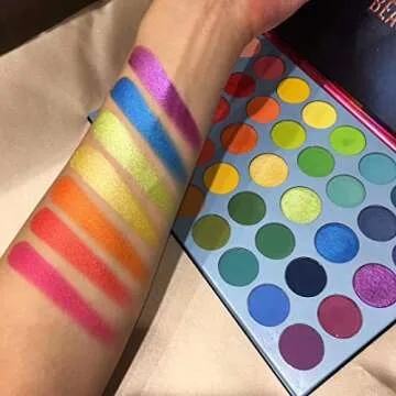 39 Color Rainbow Eyeshadow Palette - Professional Makeup Matte Metallic Shimmer Eye Shadow Palettes - Ultra Pigmented Powder Bright Vibrant Colors Shades Cosmetics Set