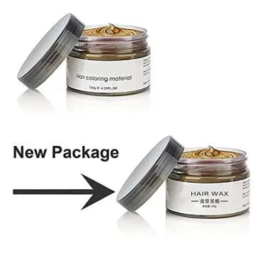 Unisex Hair Color Dye Wax Styling Cream Mud,Natural Hairstyle Pomade, Temporary Hair Dye Wax for Par...