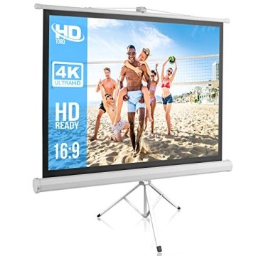Pyle Portable Projector Screen Tripod Stand - Mobile Projection Screen, Lightweight Carry & Durable ...