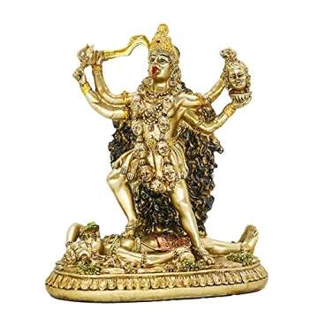 BangBangDa Hindu Goddess Kali Statue Sculpture - Indian God Decorative Antique Idol - India Goddess ...