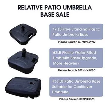 LOKATSE HOME 17.5'' Outdoor Umbrella Base Stand for All Umbrellas