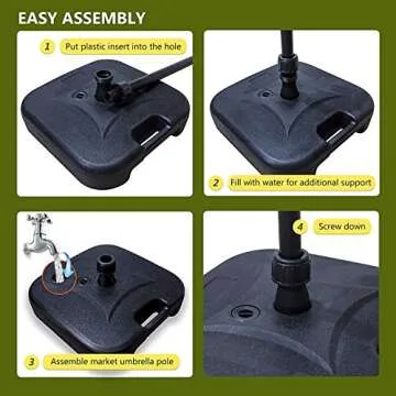 LOKATSE HOME 17.5'' Outdoor Umbrella Base Stand for All Umbrellas