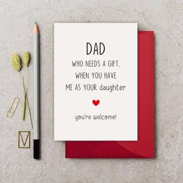 Father's Day Gifts for Dad - Funny Card & Gag Gifts from Daughter