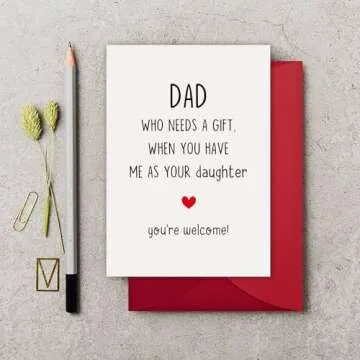 Father's Day Gifts for Dad - Funny Card & Gag Gifts from Daughter