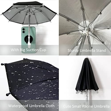 UV Phone Umbrella - Adjustable Piggy Suction Cup Holder