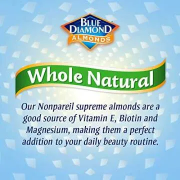 Blue Diamond Almonds Whole Natural Raw Snack Nuts, 100 Calorie Travel Bags, 32 count