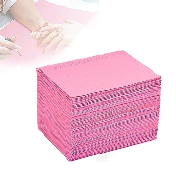 BUCICE 50Pcs Disposable Nail Art Table Towels - Waterproof & Hygienic Lap Cloths