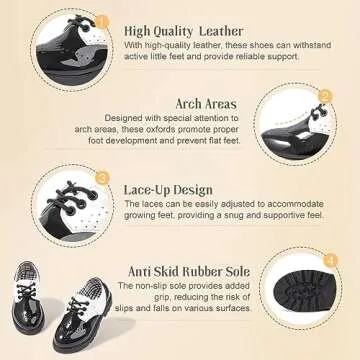 KIDSUN Girl’s Slip-on Oxford School Uniform Dress Shoe Princess Performance Bow Loafer Flats(Toddler/Little Kid) C/White