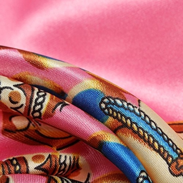 QBSM Women's Elegant Square Satin Silk Scarf 23.6"