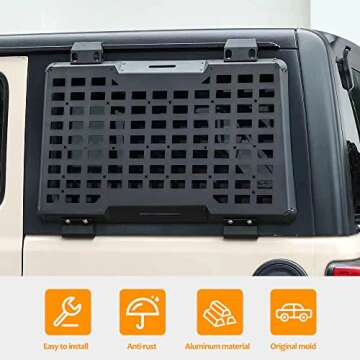 FURYENGRAVER Molle Panel for Jeep Wrangler JL 2018-2025