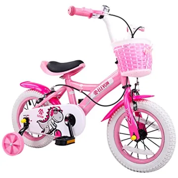 BalanceFrom Dinos Kids Bike with Training Wheels & Basket