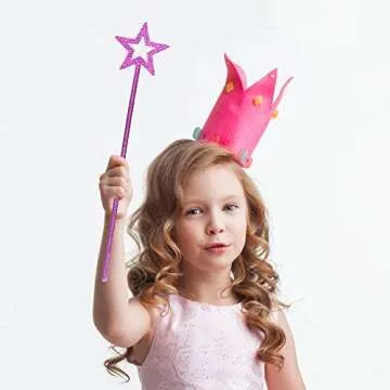 ArtCreativity Metallic Star Princess Magic Wand for Kids - Pack of 12 - Fairy Wand in 3 Vibrant Colors, Princess Party Birthday Favors, Costume Accessories for Boys and Girls, 14 Inch