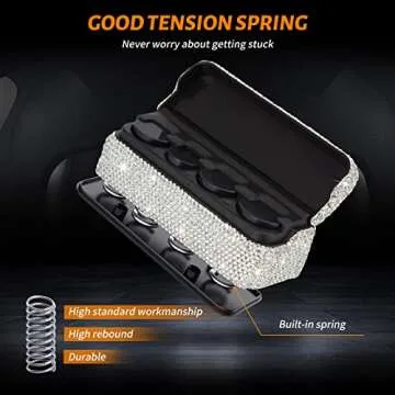 Stylish Coin Holder for Car with Bling Crystal Design