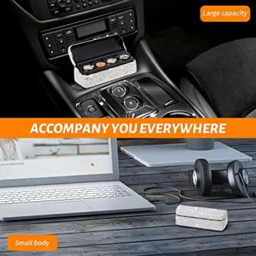 Stylish Coin Holder for Car with Bling Crystal Design