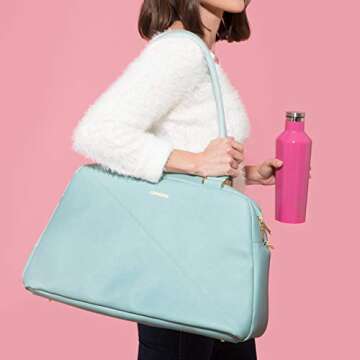 Corkcicle Cooler Bag Rose Quartz Stylish Insulated Handbag