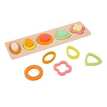 Montessori 10 Piece Shape Puzzle for Toddlers 1to3