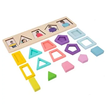 Montessori 10 Piece Shape Puzzle for Toddlers 1to3