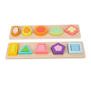 Montessori 10 Piece Shape Puzzle for Toddlers 1to3