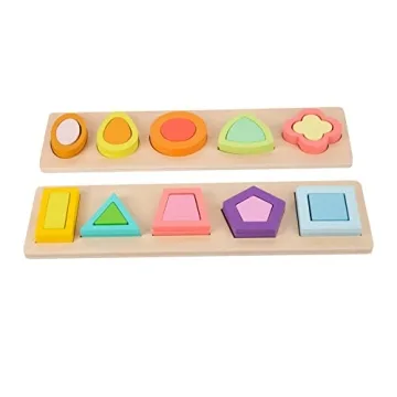 Montessori 10 Piece Shape Puzzle for Toddlers 1to3