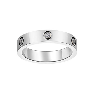 Aojun Fashion Classic 18K Gold Plated Titanium Steel Women Stacking Ring Best Gifts Couples Valentin...