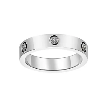 Aojun Fashion Classic 18K Gold Plated Titanium Steel Women Stacking Ring Best Gifts Couples Valentin...